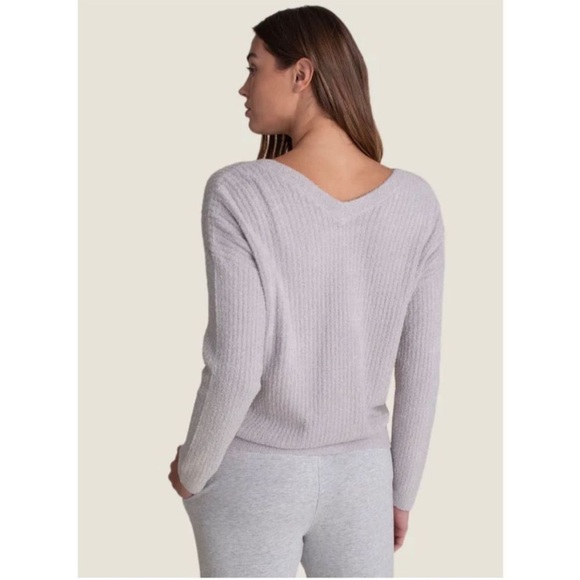 Barefoot Dreams CozyChic Lite V-Neck Button Cardigan - Picture 10 of 10